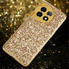 For OnePlus 11 Glitter Powder Shockproof TPU Phone Case(Gold) - 1