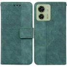 For Motorola Edge 40 Geometric Embossed Leather Phone Case(Green) - 1