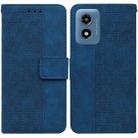 For Motorola Moto G Play 4G 2024 Geometric Embossed Leather Phone Case(Blue) - 1