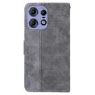 For Motorola Edge 50 Pro Geometric Embossed Leather Phone Case(Grey) - 3