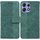 For Motorola Edge 50 Pro Geometric Embossed Leather Phone Case(Green) - 1