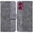 For Motorola Edge 50 Fusion Geometric Embossed Leather Phone Case(Grey) - 1