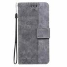 For Motorola Edge 50 Fusion Geometric Embossed Leather Phone Case(Grey) - 3