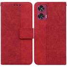 For Motorola Edge 50 Fusion Geometric Embossed Leather Phone Case(Red) - 1