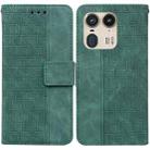 For Motorola Edge 50 Ultra Geometric Embossed Leather Phone Case(Green) - 1