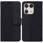 For Motorola Edge 50 Ultra Geometric Embossed Leather Phone Case(Black) - 1