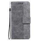 For Motorola Edge 2024 Geometric Embossed Leather Phone Case(Grey) - 3