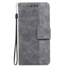 For Motorola Moto G85 Geometric Embossed Leather Phone Case(Grey) - 3