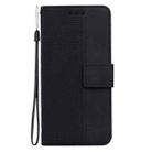 For Motorola Moto G85 Geometric Embossed Leather Phone Case(Black) - 3