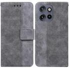 For Motorola Edge 50 Neo 5G Global Geometric Embossed Leather Phone Case(Grey) - 1