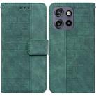 For Motorola Edge 50 Neo 5G Global Geometric Embossed Leather Phone Case(Green) - 1