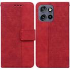 For Motorola Edge 50 Neo 5G Global Geometric Embossed Leather Phone Case(Red) - 1