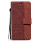 For Motorola Moto G 5G 2025 Geometric Embossed Leather Phone Case(Brown) - 3