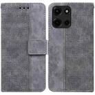 For Motorola Moto G 5G 2025 Geometric Embossed Leather Phone Case(Grey) - 1