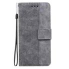 For Motorola Moto G 5G 2025 Geometric Embossed Leather Phone Case(Grey) - 3