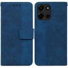 For Motorola Moto G 5G 2025 Geometric Embossed Leather Phone Case(Blue) - 1