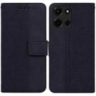 For Motorola Moto G 5G 2025 Geometric Embossed Leather Phone Case(Black) - 1