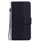 For Motorola Moto G05 / E15 Geometric Embossed Leather Phone Case(Black) - 3