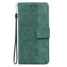 For Motorola Moto G15 Geometric Embossed Leather Phone Case(Green) - 3