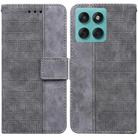 For Motorola Edge 60 Fusion / Edge 5G 2025 Geometric Embossed Leather Phone Case(Grey) - 1