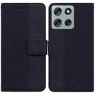 For Motorola Moto G56 5G / G66j 5G / G66y 5G Geometric Embossed Leather Phone Case(Black) - 1