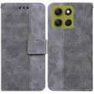 For Motorola Moto G86 5G Geometric Embossed Leather Phone Case(Grey) - 1