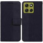 For Motorola Moto G86 5G Geometric Embossed Leather Phone Case(Black) - 1