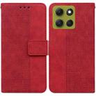 For Motorola Moto G86 5G Geometric Embossed Leather Phone Case(Red) - 1
