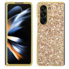 For Samsung Galaxy Z Fold5 Glitter Powder Shockproof TPU Phone Case(Gold) - 1