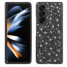 For Samsung Galaxy Z Fold5 Glitter Powder Shockproof TPU Phone Case(Black) - 1