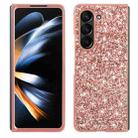 For Samsung Galaxy Z Fold5 Glitter Powder Shockproof TPU Phone Case(Rose Gold) - 1