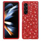 For Samsung Galaxy Z Fold5 Glitter Powder Shockproof TPU Phone Case(Red) - 1