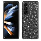 For Samsung Galaxy Z Fold6 Glitter Powder Shockproof TPU Phone Case(Black) - 1