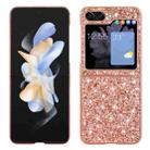 For Samsung Galaxy Z Flip6 Glitter Powder Shockproof TPU Phone Case(Rose Gold) - 1