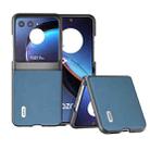 For Motorola Razr 40 Ultra ABEEL Haze Texture PU Phone Case(Sky Blue) - 1
