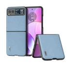 For Motorola Razr 40 ABEEL Haze Texture PU Phone Case(Twilight Blue) - 1