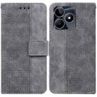 For Realme C53 / Narzo N53 Geometric Embossed Leather Phone Case(Grey) - 1