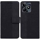 For Realme C53 / Narzo N53 Geometric Embossed Leather Phone Case(Black) - 1