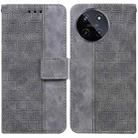 For Realme 11 4G Global Geometric Embossed Leather Phone Case(Grey) - 1