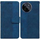 For Realme 11 4G Global Geometric Embossed Leather Phone Case(Blue) - 1