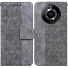 For Realme 11 5G/Narzo 60 India Version Geometric Embossed Leather Phone Case(Grey) - 1