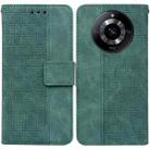 For Realme 11 5G/Narzo 60 India Version Geometric Embossed Leather Phone Case(Green) - 1