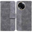 For Realme 11 5G Global Geometric Embossed Leather Phone Case(Grey) - 1