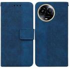 For Realme 11 5G Global Geometric Embossed Leather Phone Case(Blue) - 1