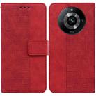 For Realme 11 Pro 5G/11 Pro+ 5G/Narzo 60 Pro 5G Geometric Embossed Leather Phone Case(Red) - 1