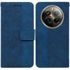 For Realme 12 Pro+ Global Geometric Embossed Leather Phone Case(Blue) - 1