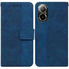 For Realme C67 4G Global Geometric Embossed Leather Phone Case(Blue) - 1