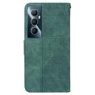 For Realme C65 4G Geometric Embossed Leather Phone Case(Green) - 3