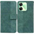 For Realme C61 / C63 / Note 60 Geometric Embossed Leather Phone Case(Green) - 1