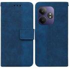 For Realme GT 6 / GT 6T / GT Neo6 Geometric Embossed Leather Phone Case(Blue) - 1